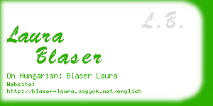 laura blaser business card